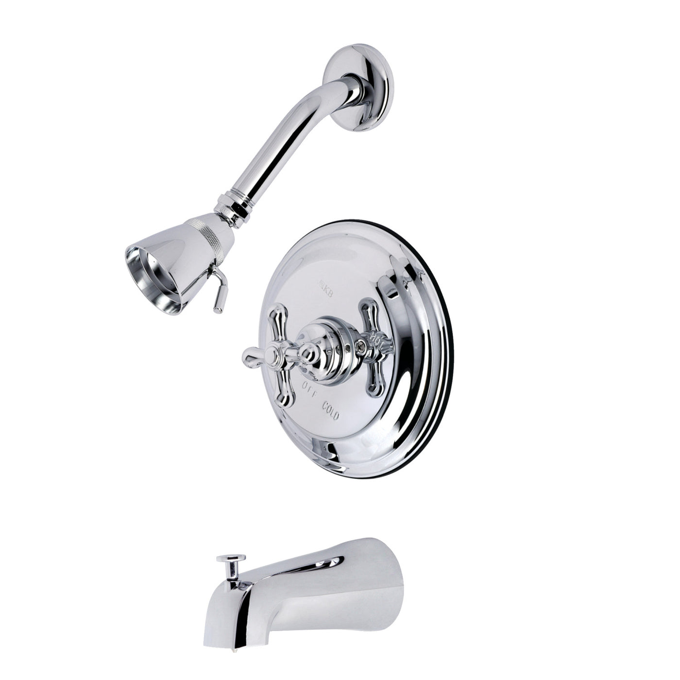 Elements of Design EB3631AX Tub and Shower Faucet, Polished Chrome