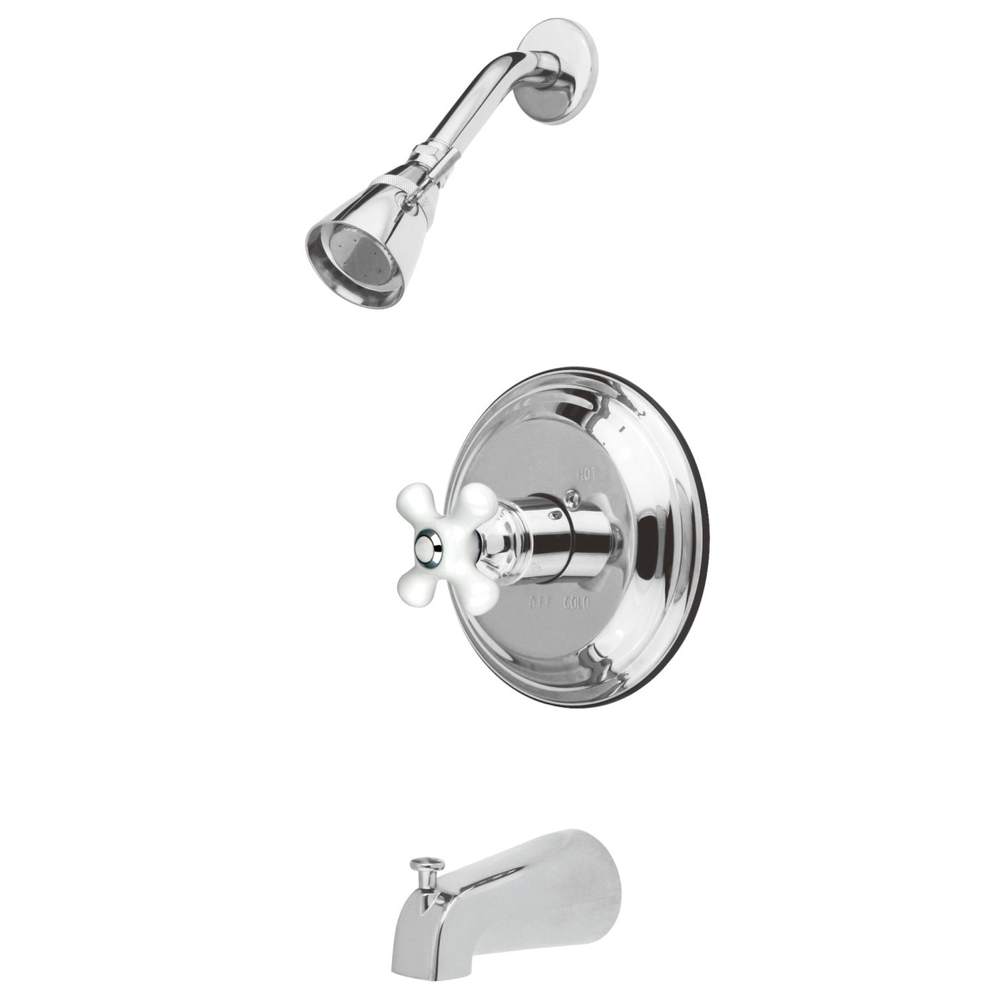 Elements of Design EB3631PX Tub and Shower Faucet, Polished Chrome