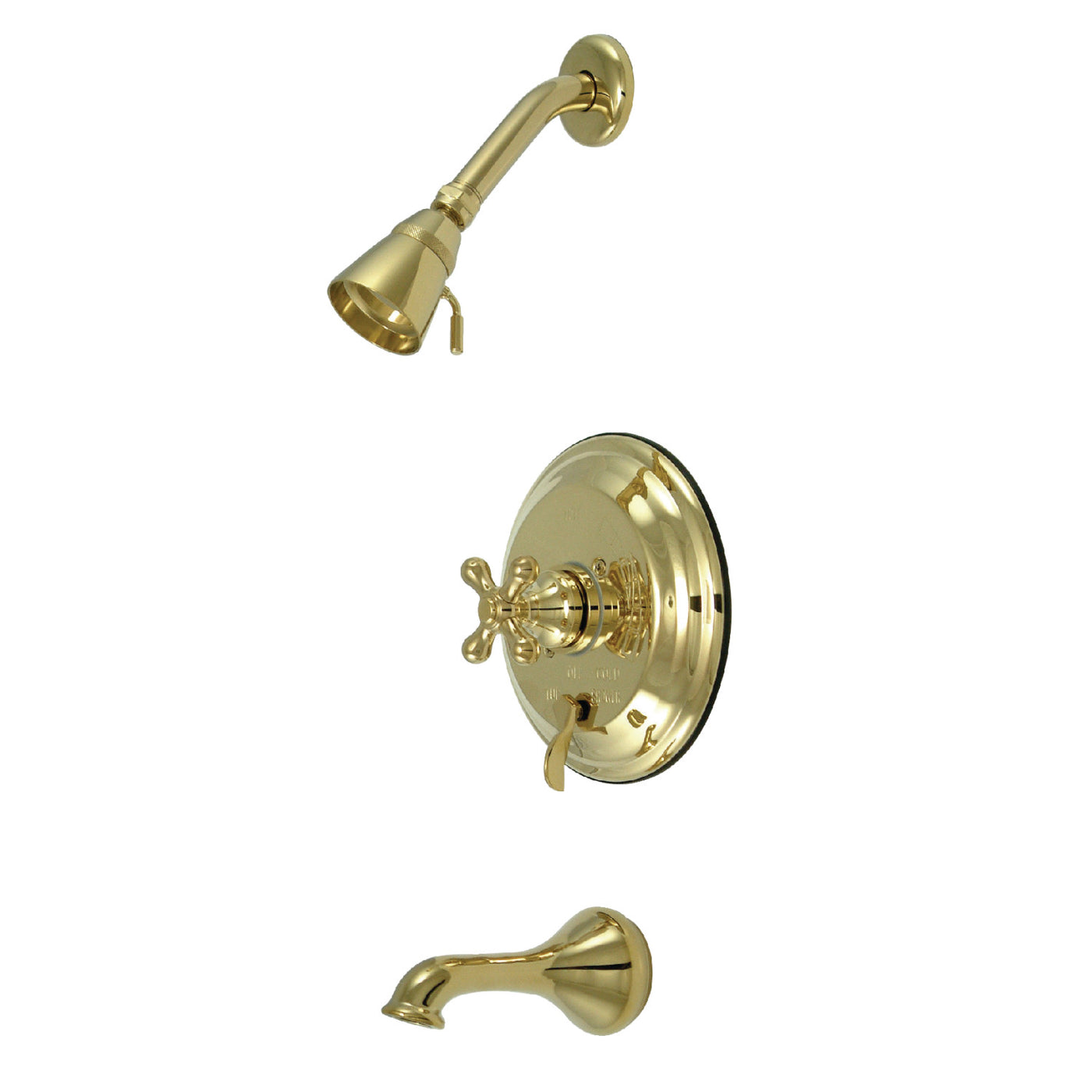 Elements of Design EB36320AX Tub and Shower Faucet, Polished Brass