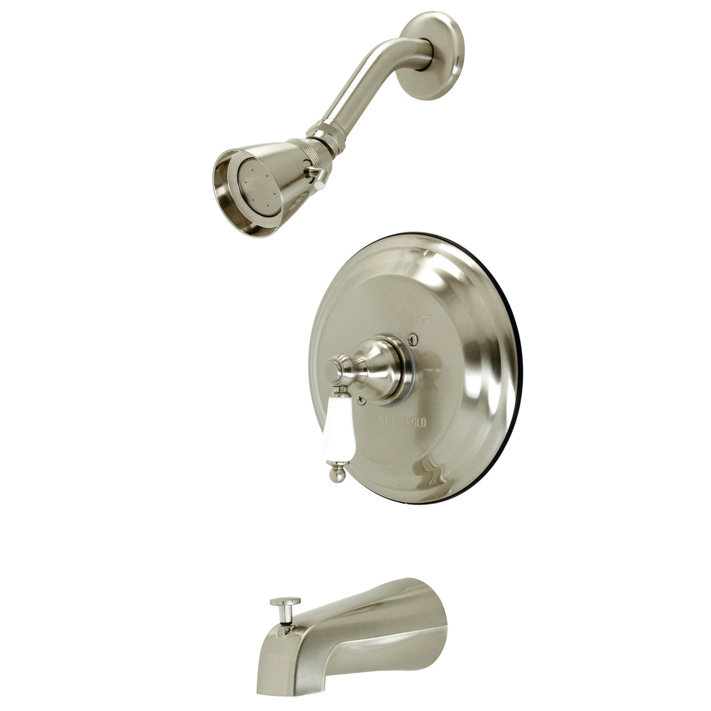 Elements of Design EB3638PL Tub and Shower Faucet, Brushed Nickel