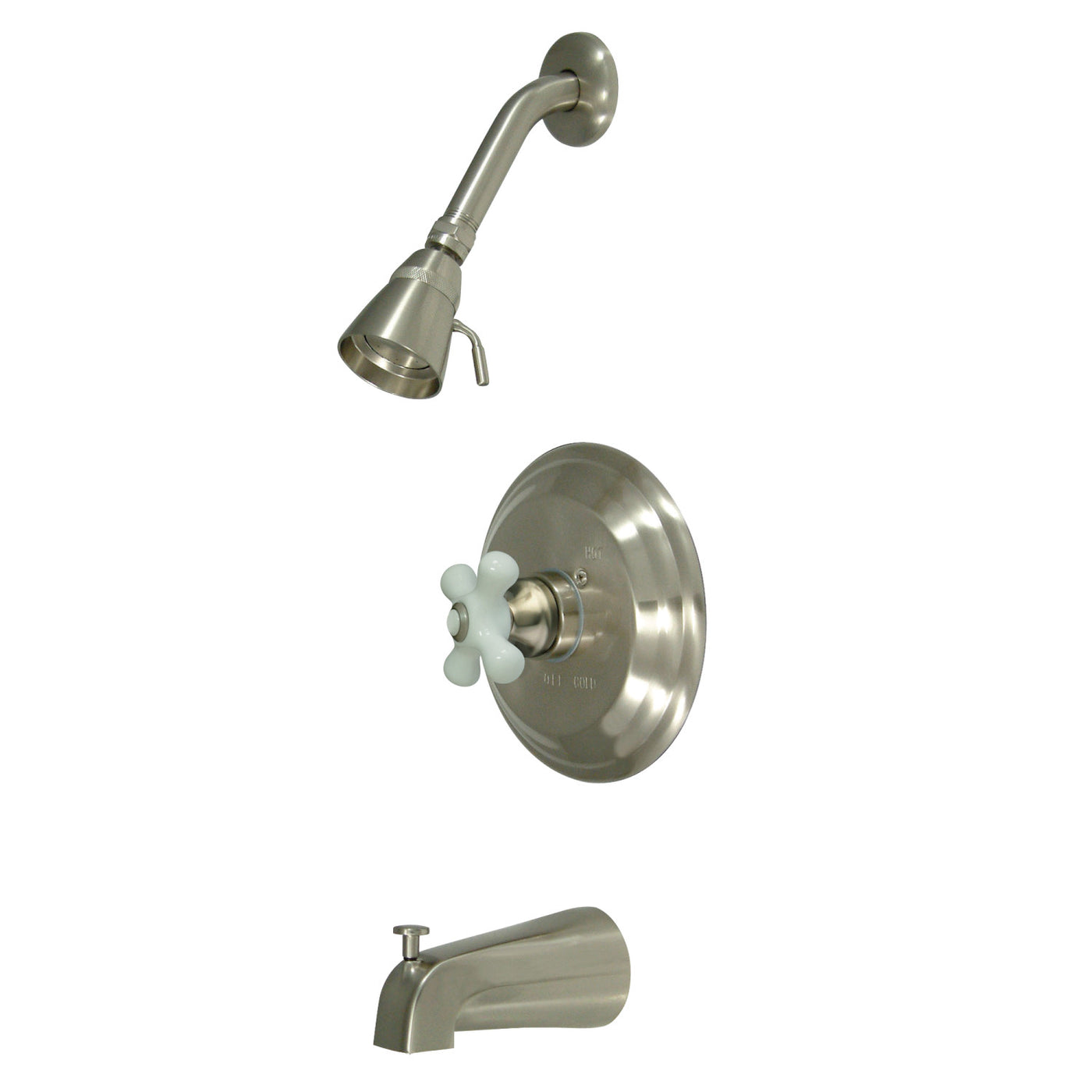 Elements of Design EB3638PX Tub and Shower Faucet, Brushed Nickel