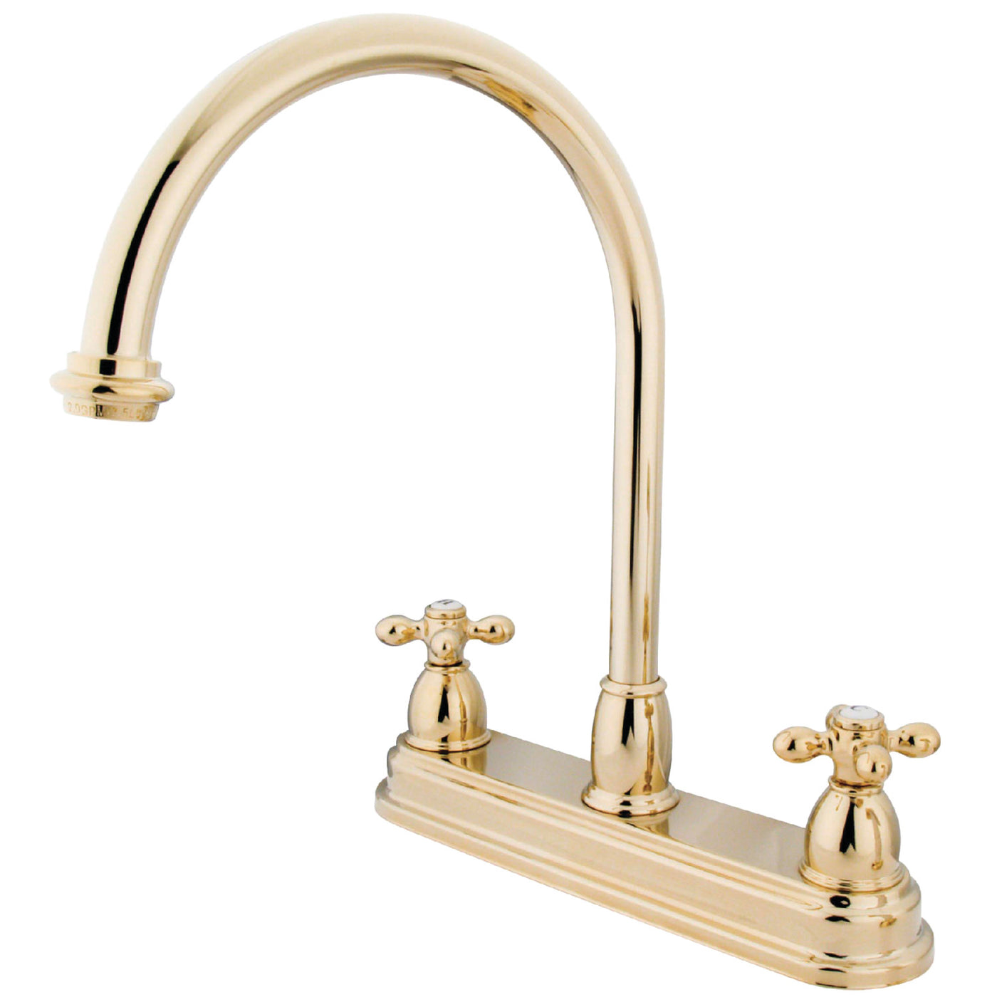 Elements of Design EB3742AX Centerset Kitchen Faucet, Polished Brass
