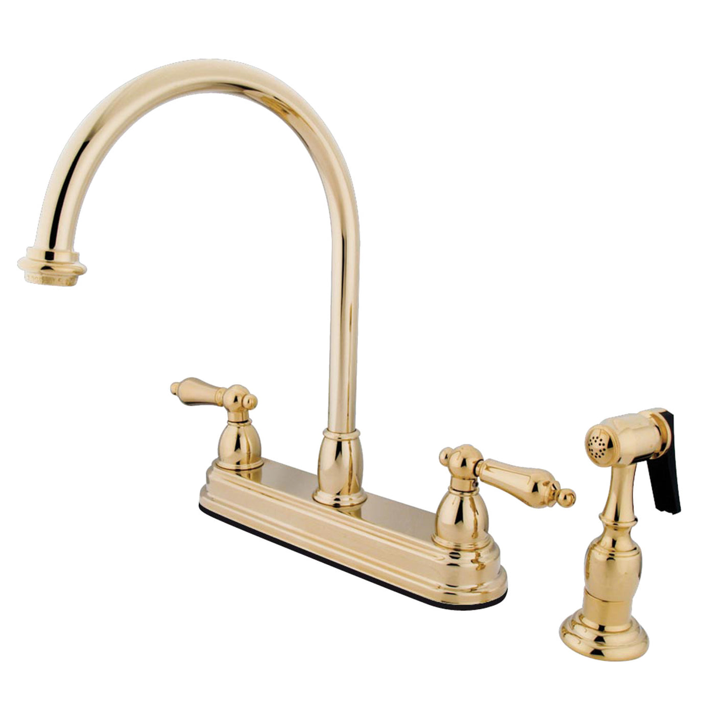 Elements of Design EB3752ALBS 8-Inch Centerset Kitchen Faucet, Polished Brass