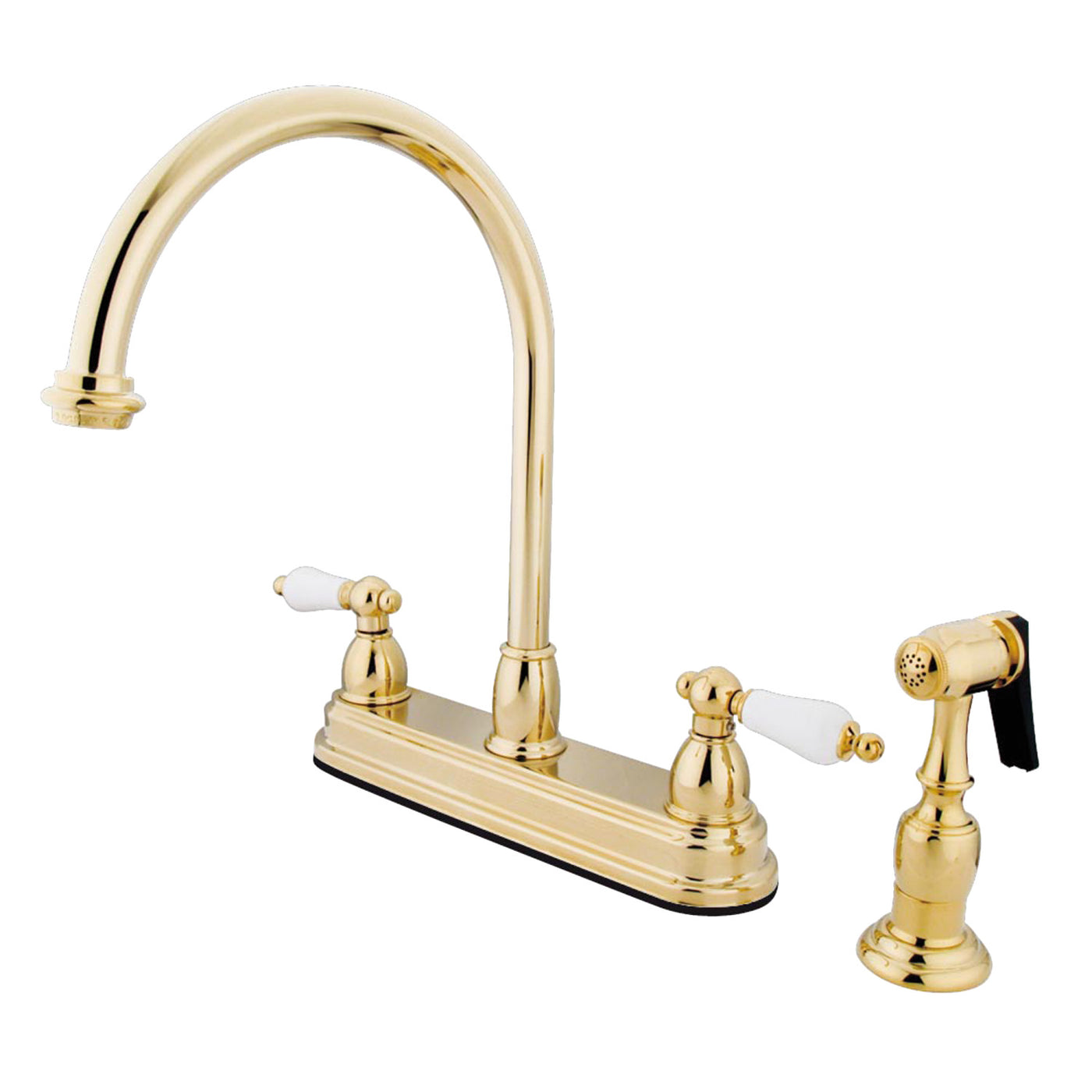 Elements of Design EB3752PLBS Centerset Kitchen Faucet, Polished Brass