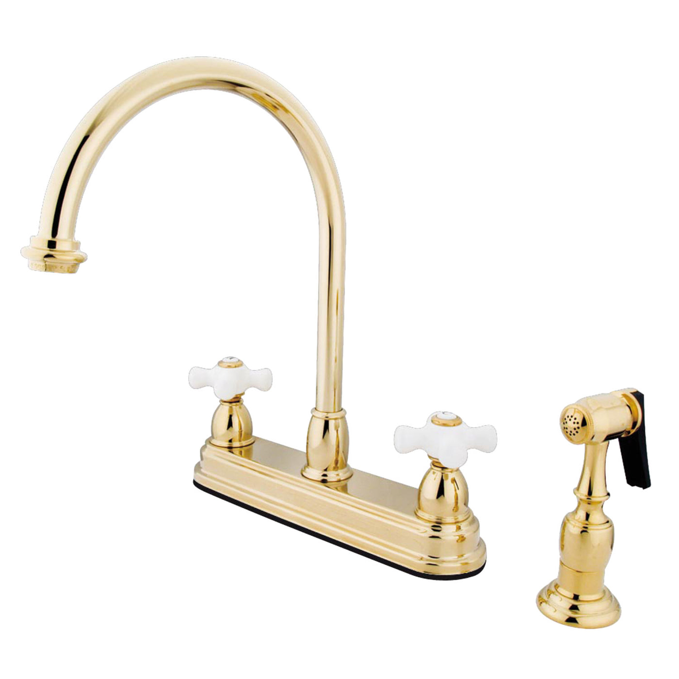 Elements of Design EB3752PXBS Centerset Kitchen Faucet, Polished Brass