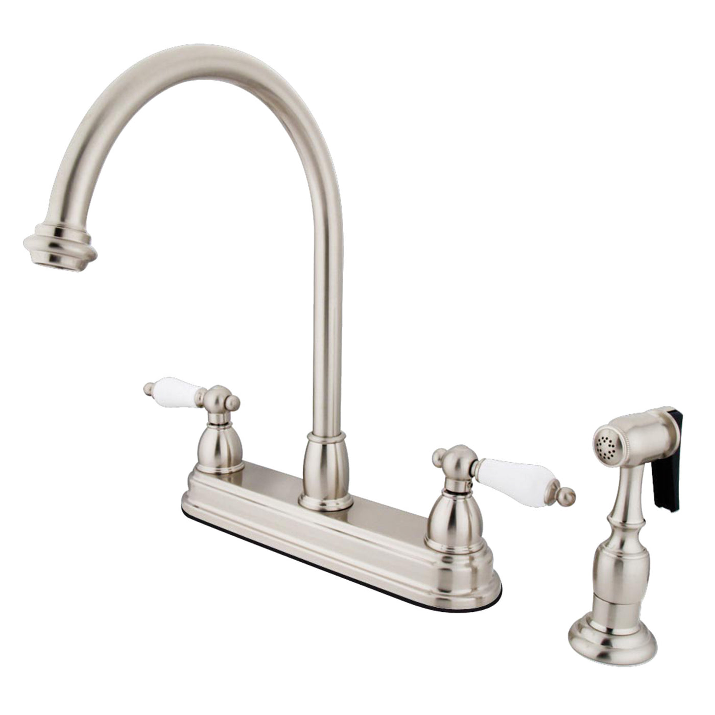 Elements of Design EB3758PLBS Centerset Kitchen Faucet, Brushed Nickel