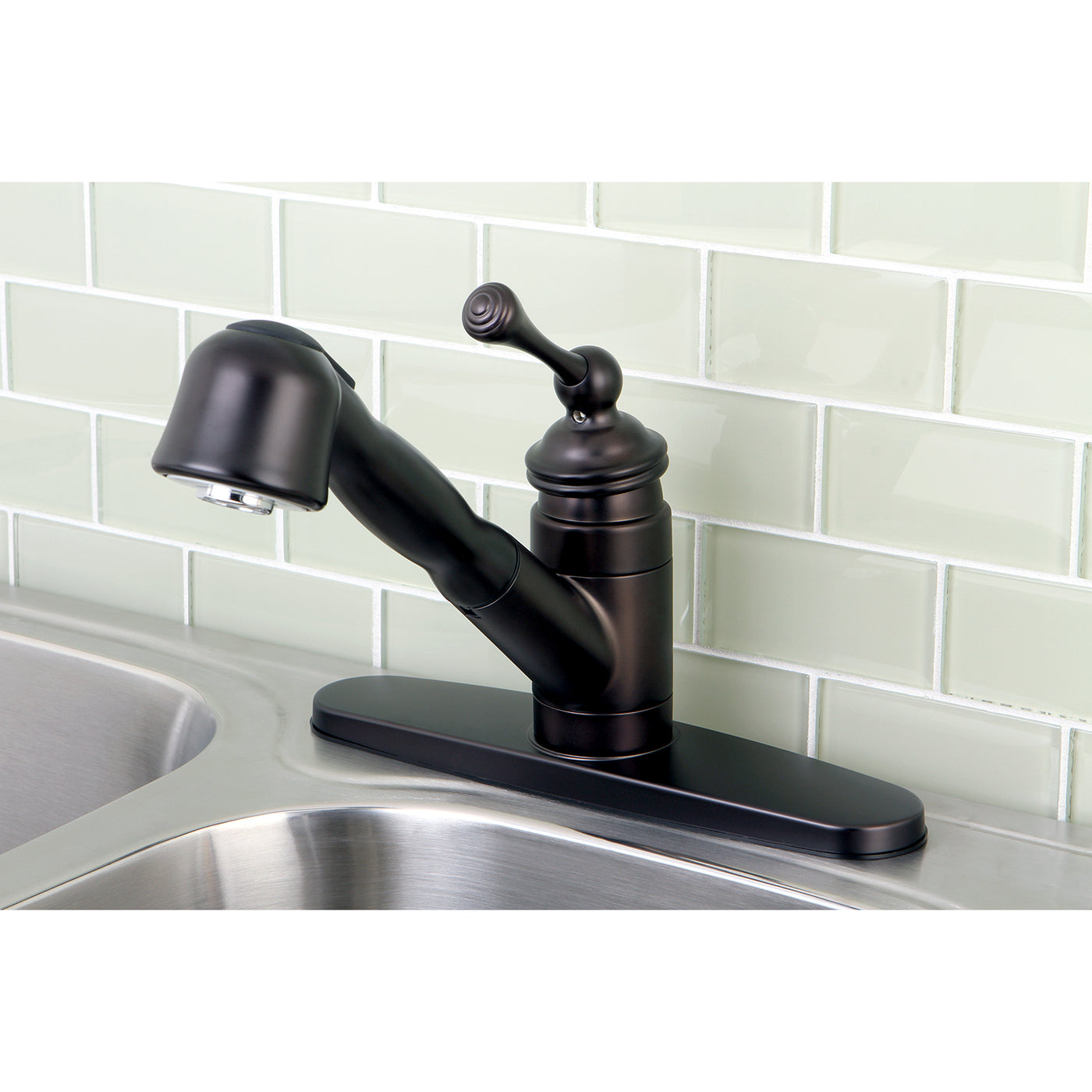 Elements of Design EB3895BL Single-Handle Pull-Out Kitchen Faucet, Oil Rubbed Bronze