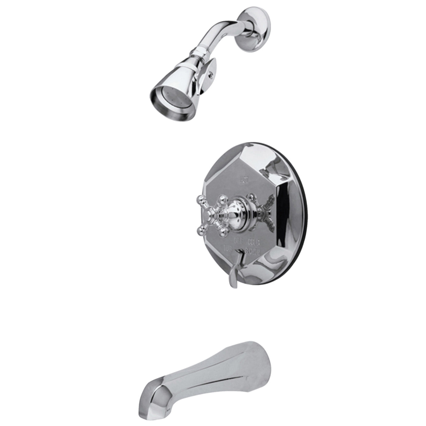 Elements of Design EB46310BX Tub and Shower Faucet, Polished Chrome