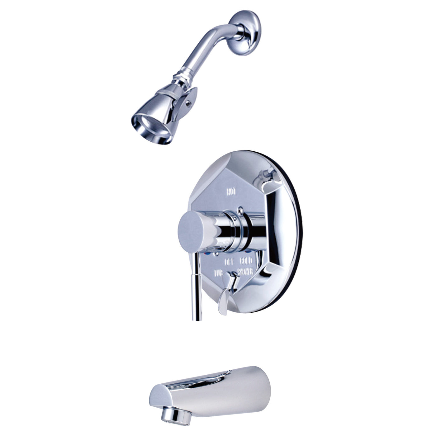 Elements of Design EB46310DL Tub and Shower Faucet, Polished Chrome