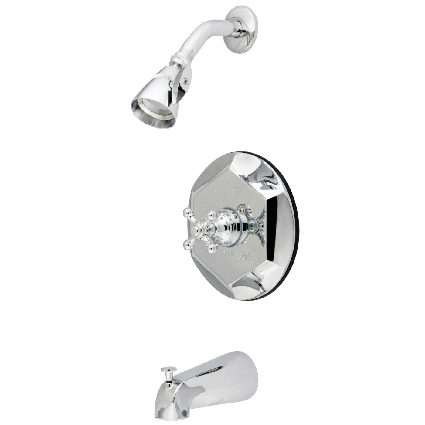Elements of Design EB4631BX Tub and Shower Faucet, Polished Chrome
