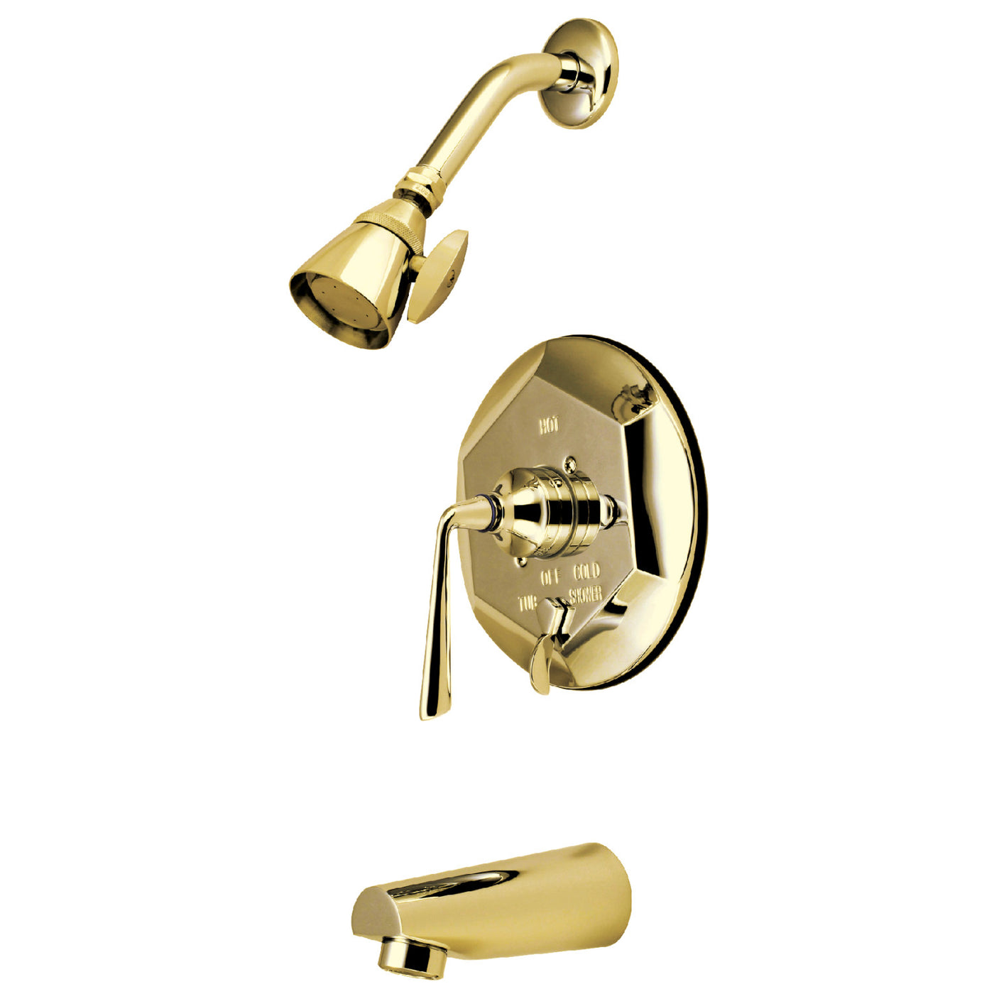 Elements of Design EB46320ZL Tub and Shower Faucet, Polished Brass