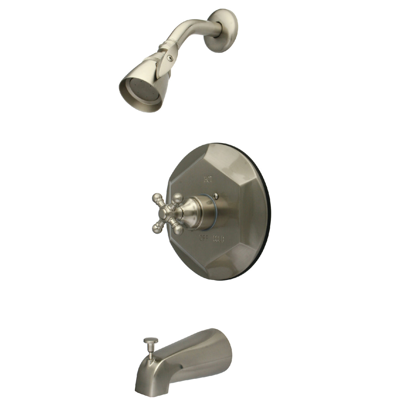 Elements of Design EB4638BX Tub and Shower Faucet, Brushed Nickel