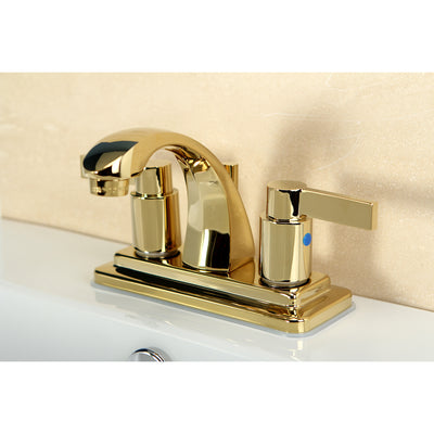 Elements of Design EB4642NDL 4-Inch Centerset Bathroom Faucet, Polished Brass
