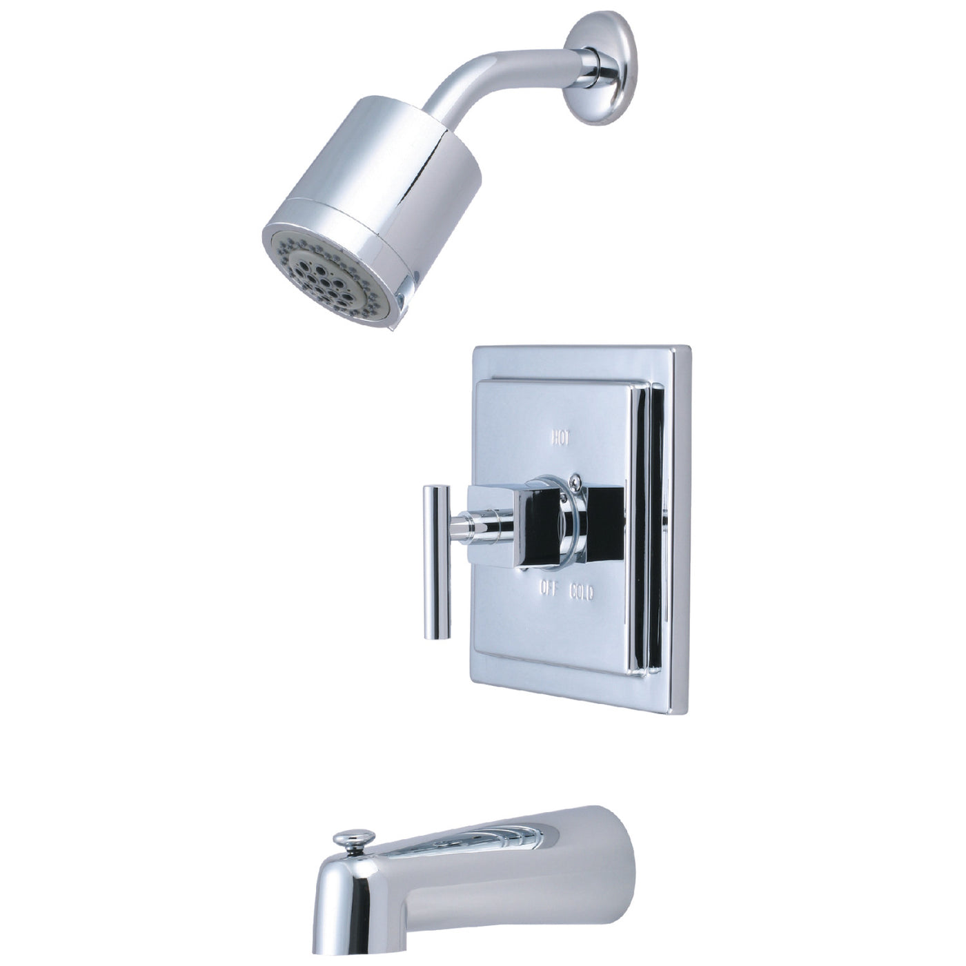 Elements of Design EB4651CQL Tub and Shower Faucet, Polished Chrome