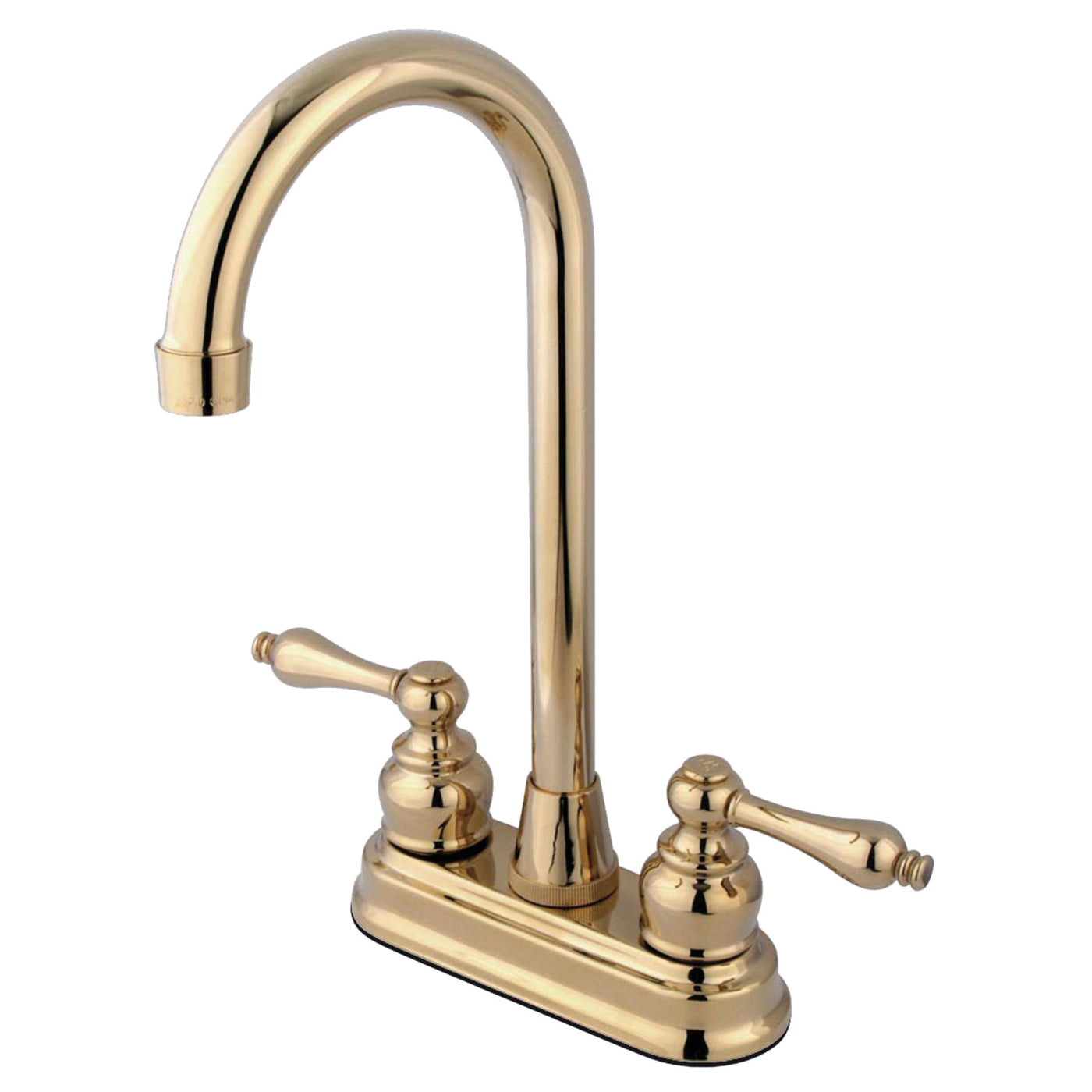 Elements of Design EB492AL 4-Inch Centerset High-Arc Bar Faucet, Polished Brass