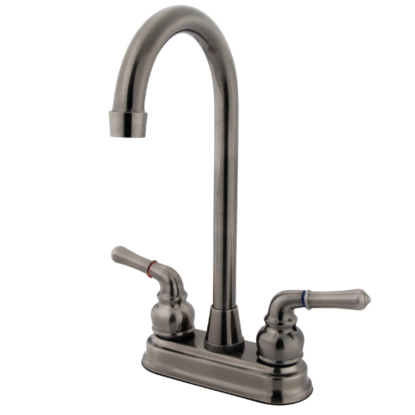 Elements of Design EB493 Two-Handle 4-Inch Centerset Bar Faucet, Black Stainless