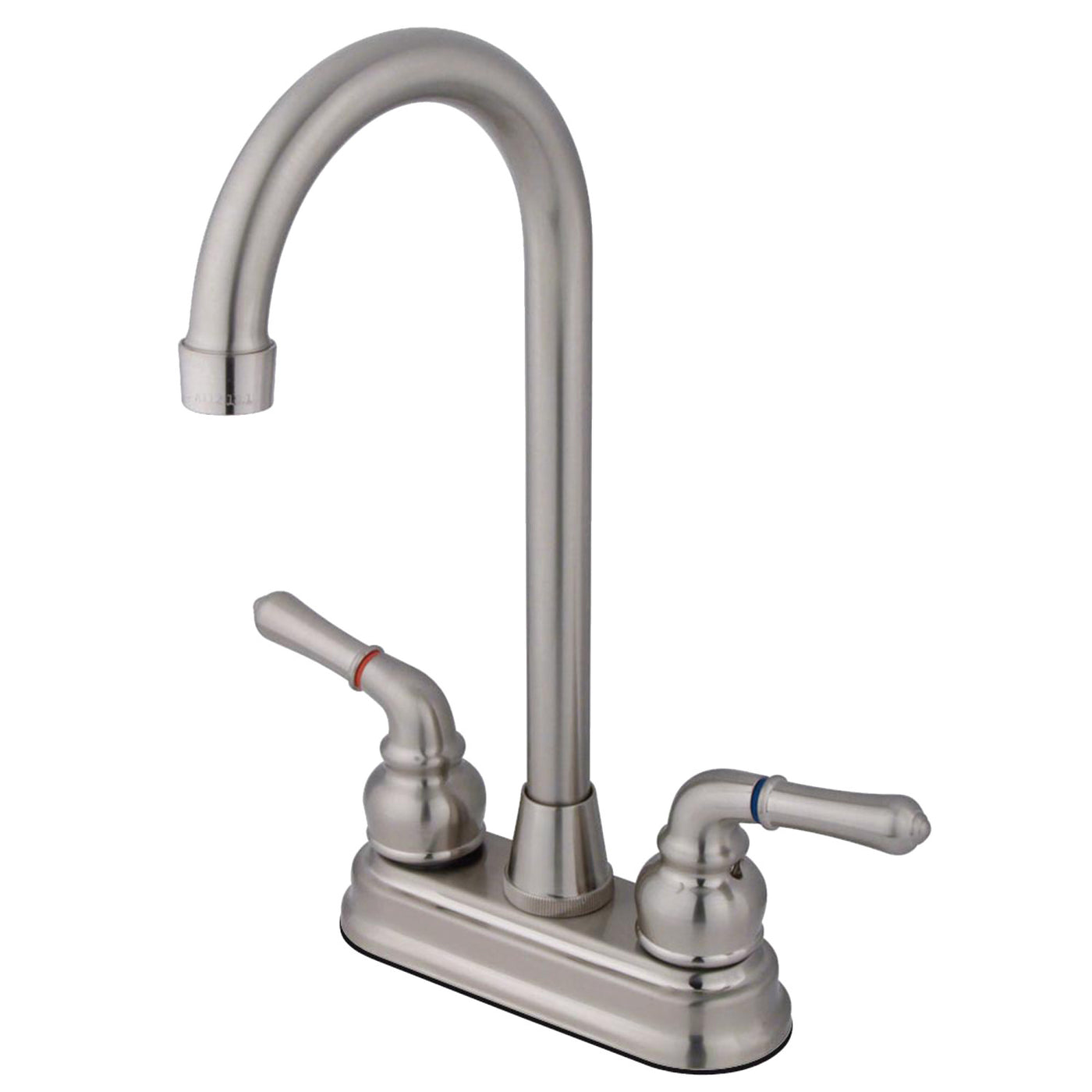Elements of Design EB498 Two-Handle 4-Inch Centerset Bar Faucet, Brushed Nickel