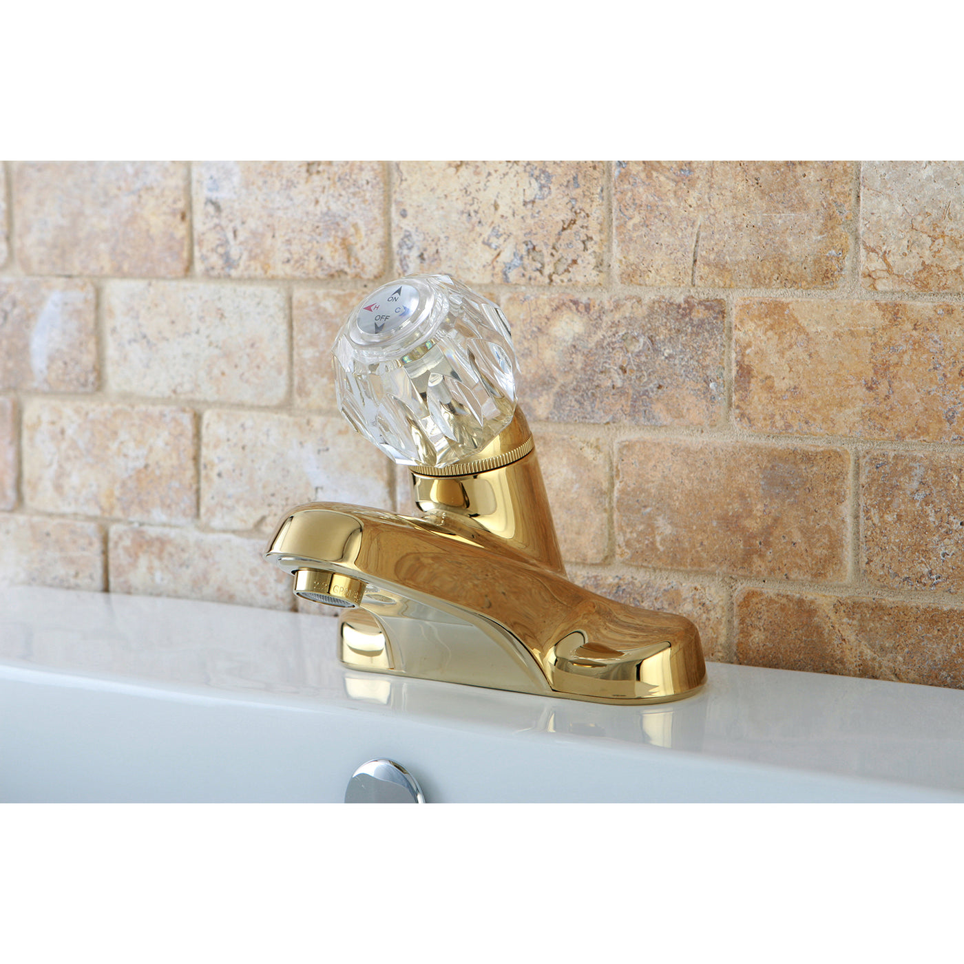 Elements of Design EB522LP Single-Handle 4-Inch Centerset Bathroom Faucet, Polished Brass