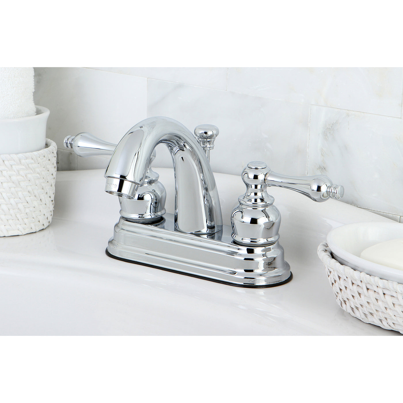Elements of Design EB5611AL 4-Inch Centerset Bathroom Faucet, Polished Chrome