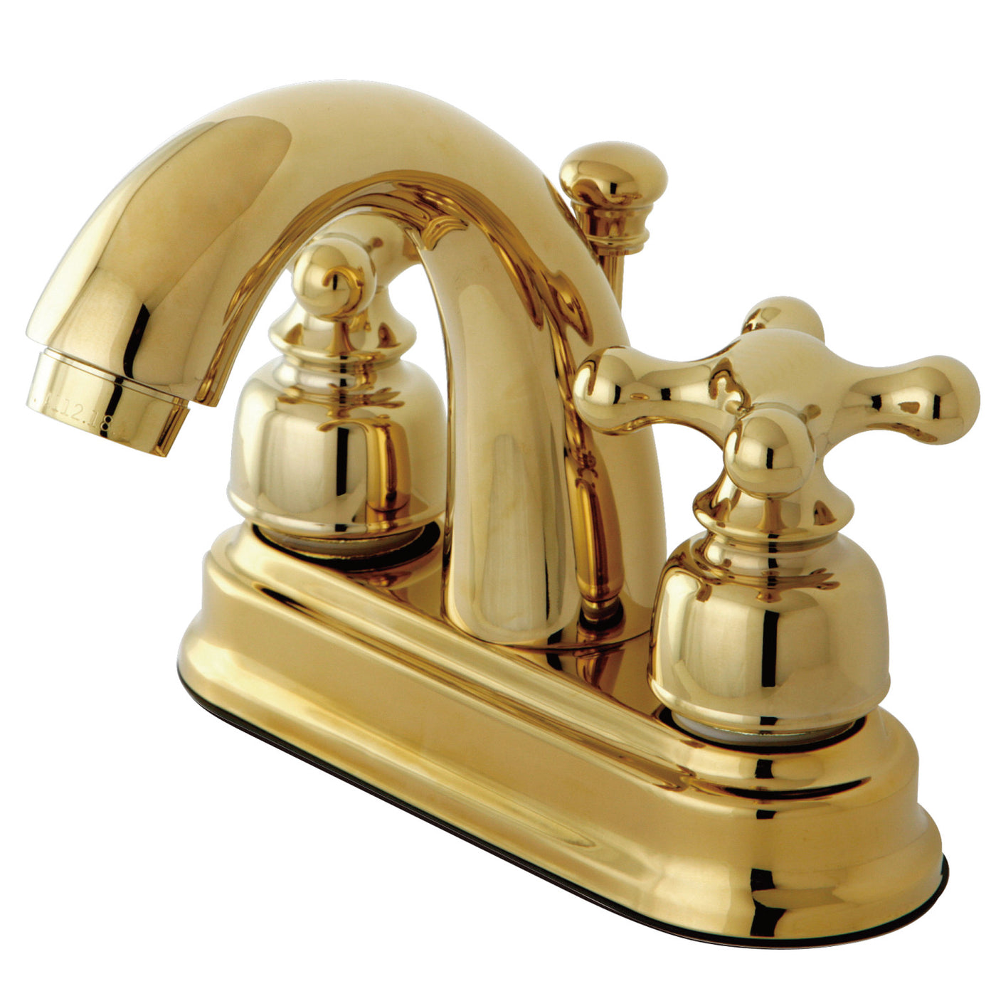 Elements of Design EB5612AX 4-Inch Centerset Bathroom Faucet, Polished Brass