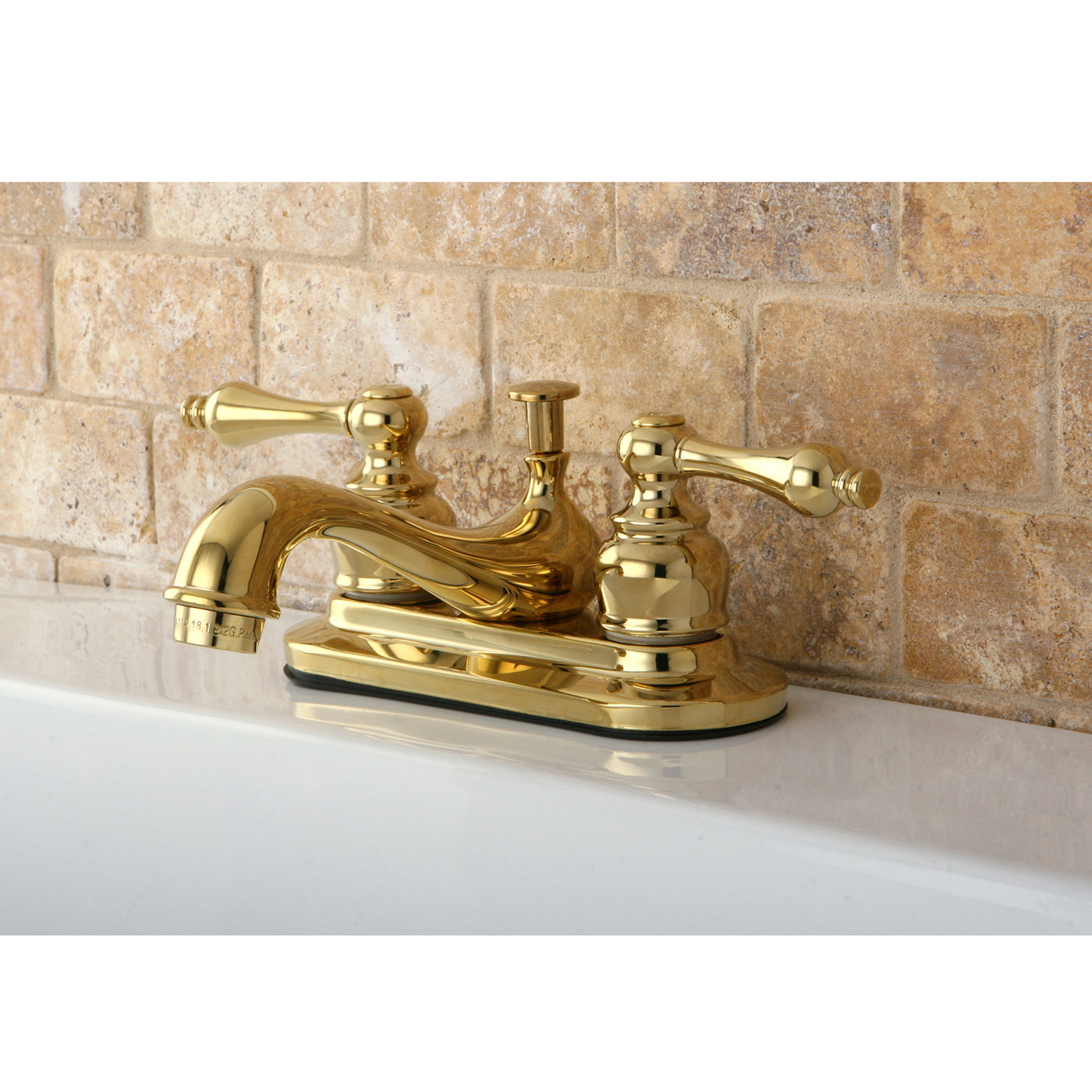 Elements of Design EB602AL 4-Inch Centerset Bathroom Faucet, Polished Brass
