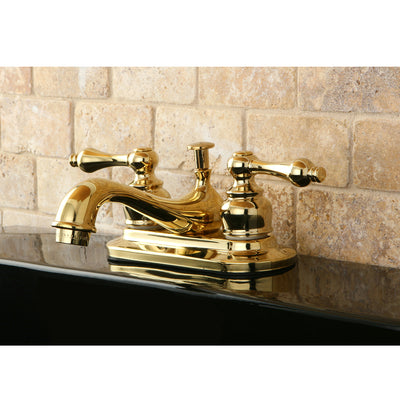 Elements of Design EB602AL 4-Inch Centerset Bathroom Faucet, Polished Brass