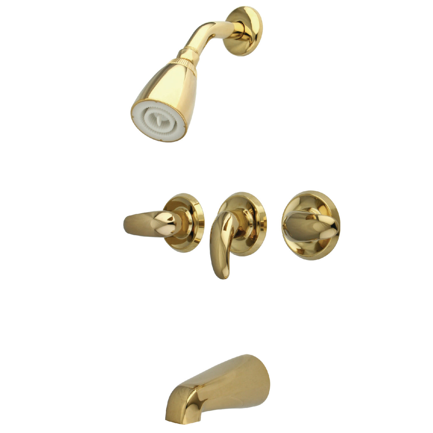 Elements of Design EB6232LL Tub and Shower Faucet, Polished Brass