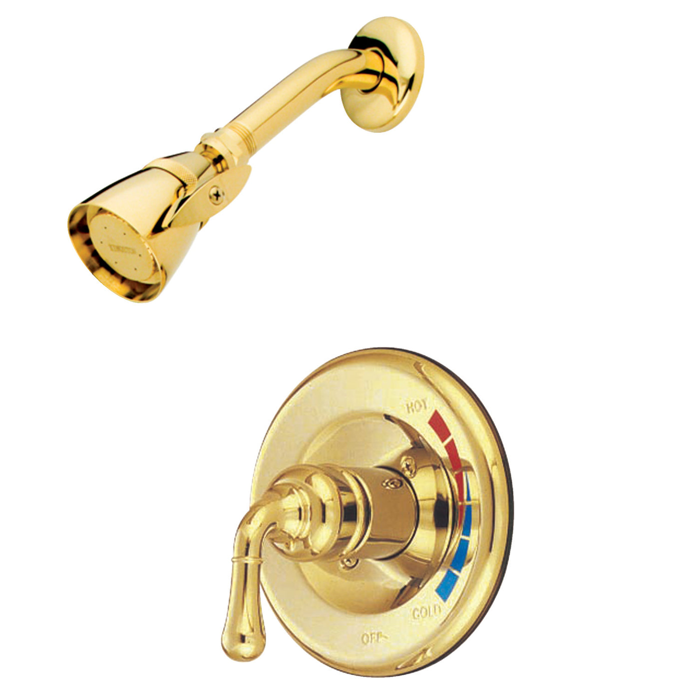 Elements of Design EB632SO Shower Faucet, Polished Brass