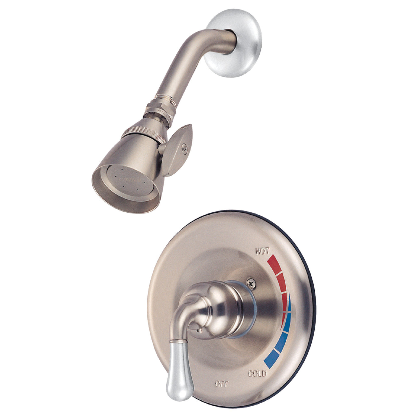 Elements of Design EB637SO Shower Faucet, Brushed Nickel/Polished Chrome