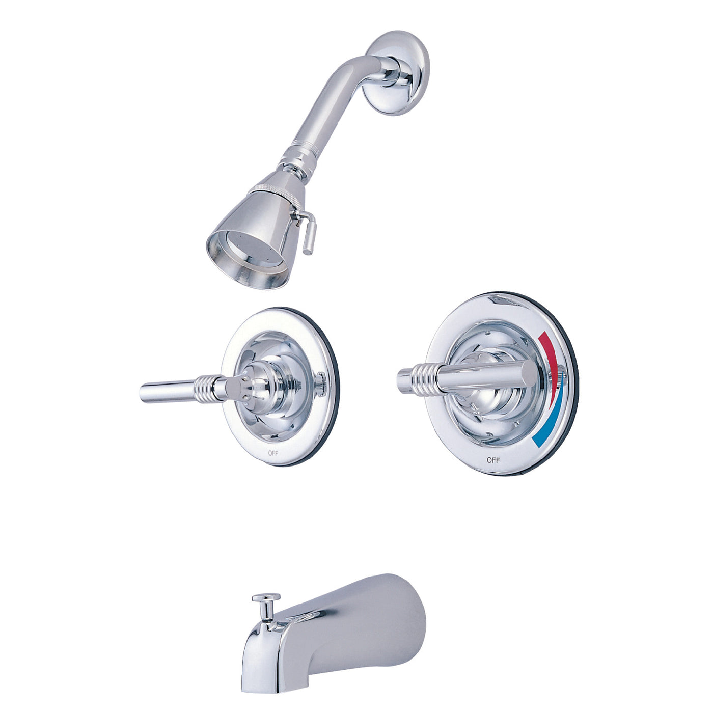 Elements of Design EB661ML Pressure Balanced Two-Handle Tub and Shower Faucet, Polished Chrome