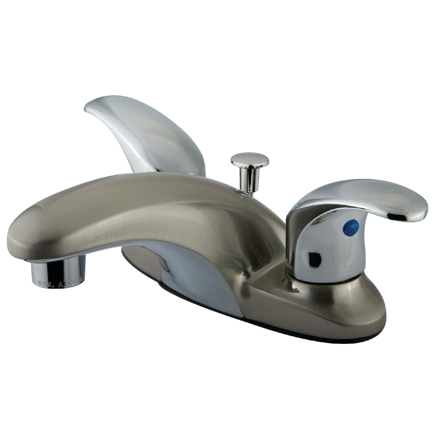 Elements of Design EB6627LL 4-Inch Centerset Bathroom Faucet, Brushed Nickel/Polished Chrome