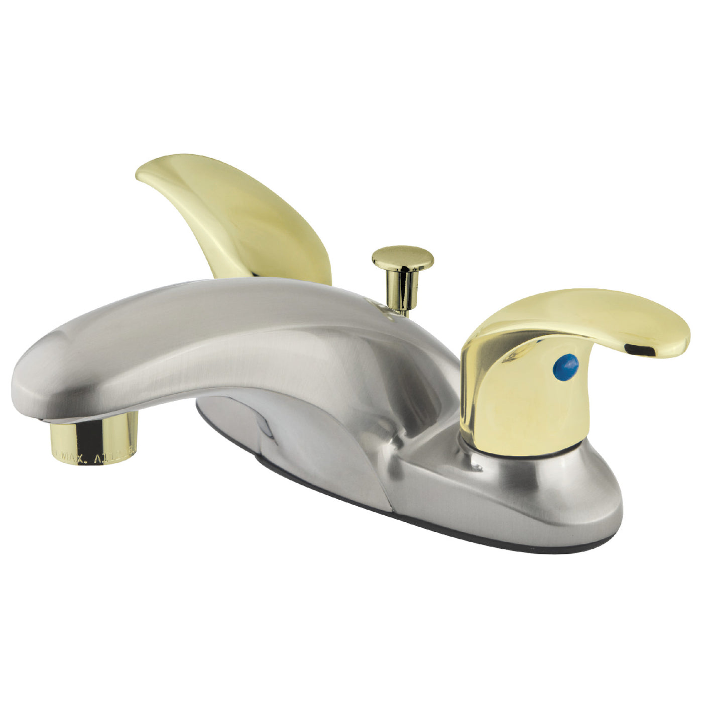 Elements of Design EB6629LL 4-Inch Centerset Bathroom Faucet, Brushed Nickel/Polished Brass