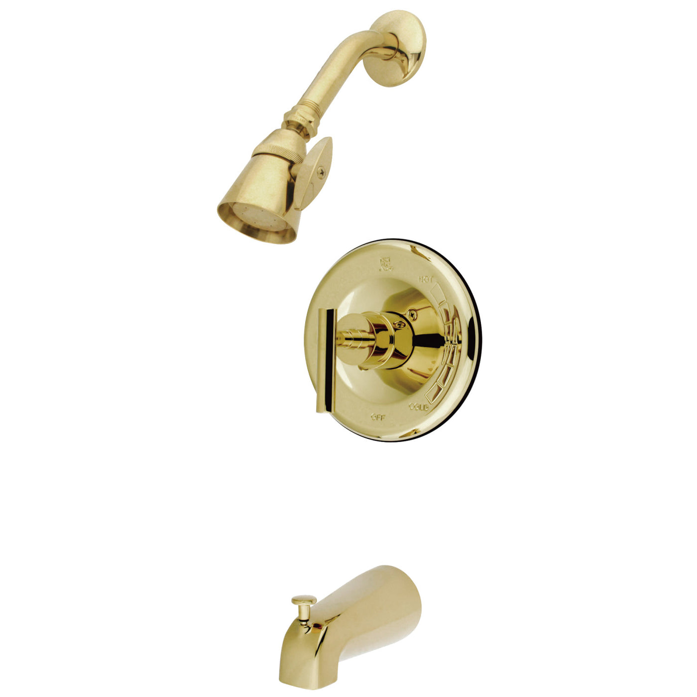 Elements of Design EB6632CML Tub and Shower Faucet, Polished Brass