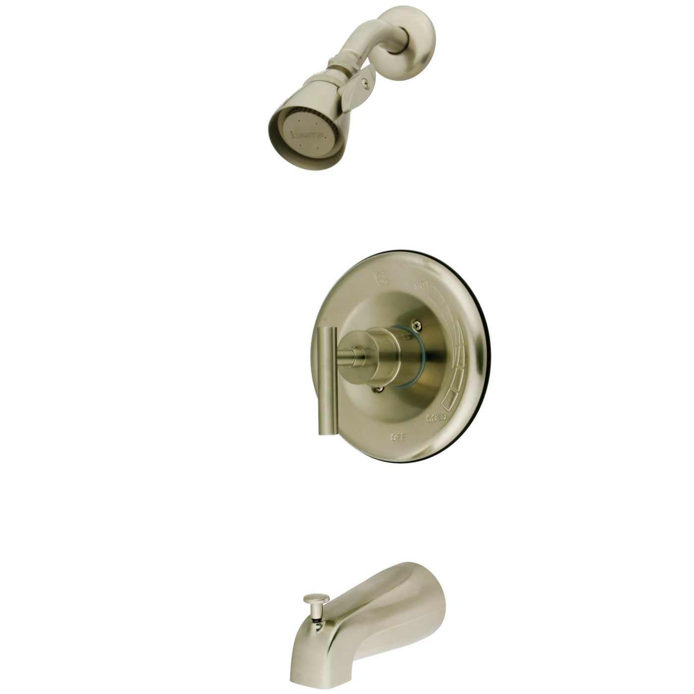 Elements of Design EB6638CML Tub and Shower Faucet, Brushed Nickel