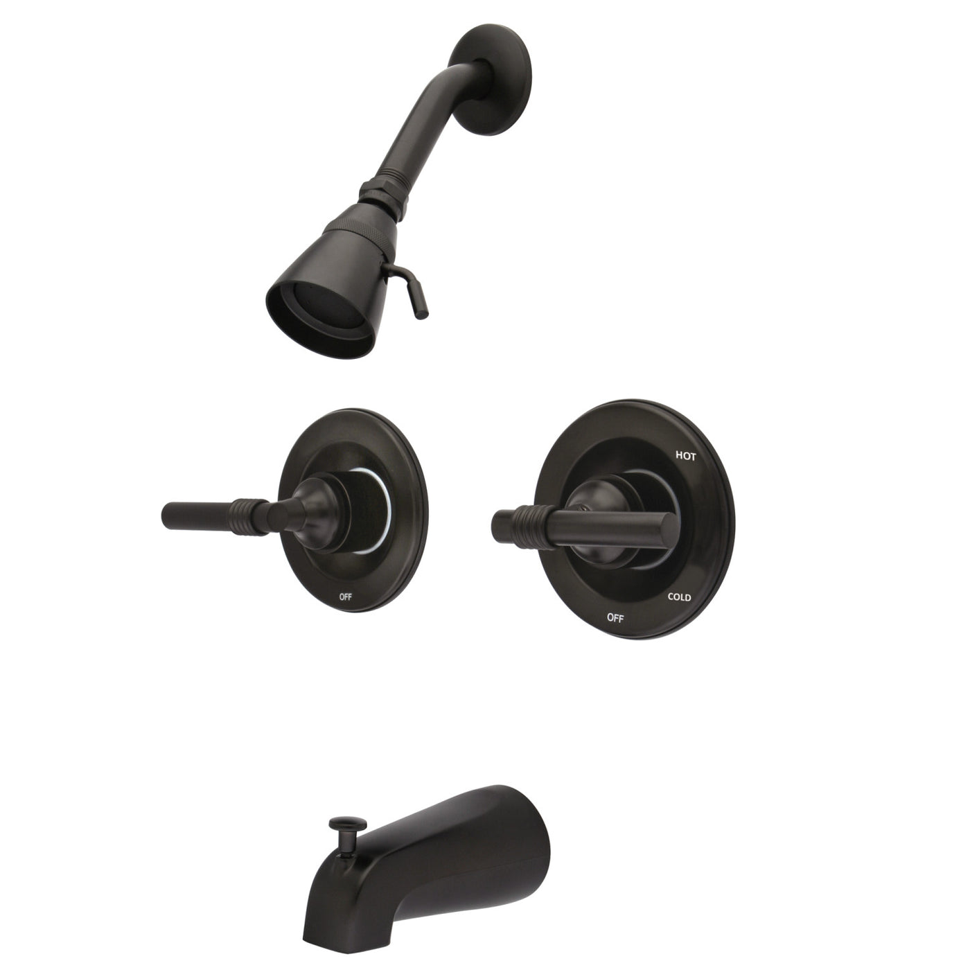 Elements of Design EB665ML Pressure Balanced Two-Handle Tub and Shower Faucet, Oil Rubbed Bronze