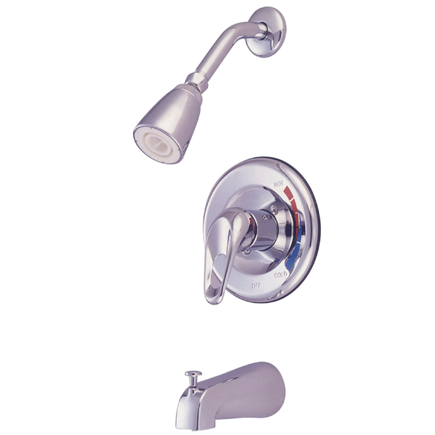 Elements of Design EB691 Single Loop Handle Tub and Shower Faucet, Polished Chrome