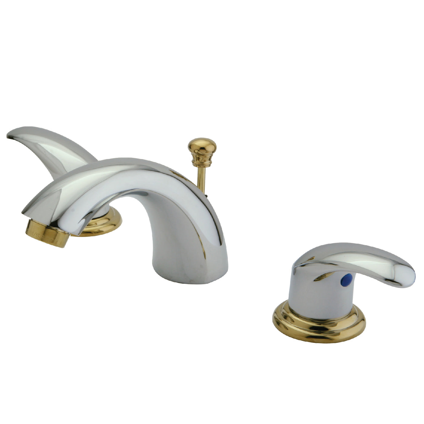 Elements of Design EB6954LL Mini-Widespread Bathroom Faucet, Polished Chrome/Polished Brass