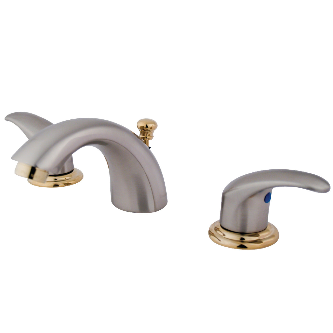 Elements of Design EB6959LL Mini-Widespread Bathroom Faucet, Brushed Nickel/Polished Brass
