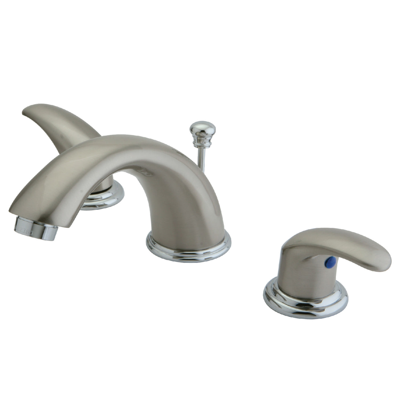 Elements of Design EB6967LL Widespread Bathroom Faucet with Retail Pop-Up, Brushed Nickel/Polished Chrome