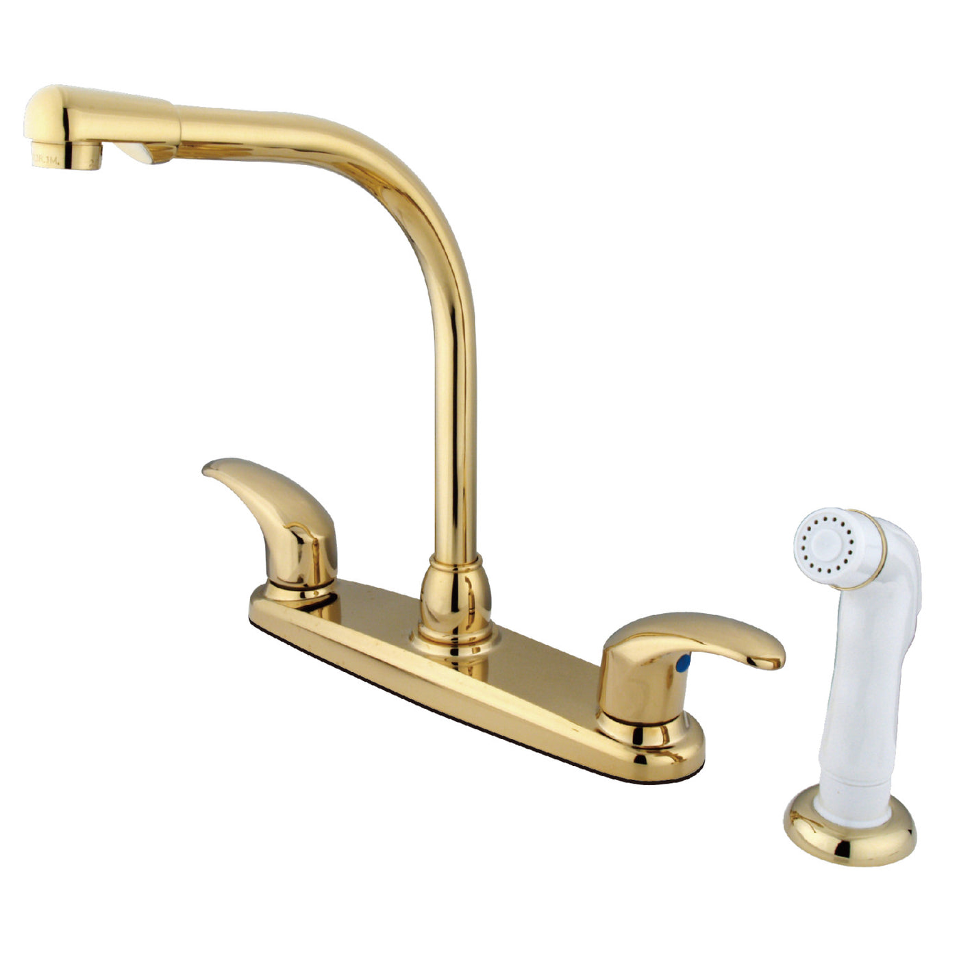 Elements of Design EB712LL 8-Inch Centerset Kitchen Faucet, Polished Brass