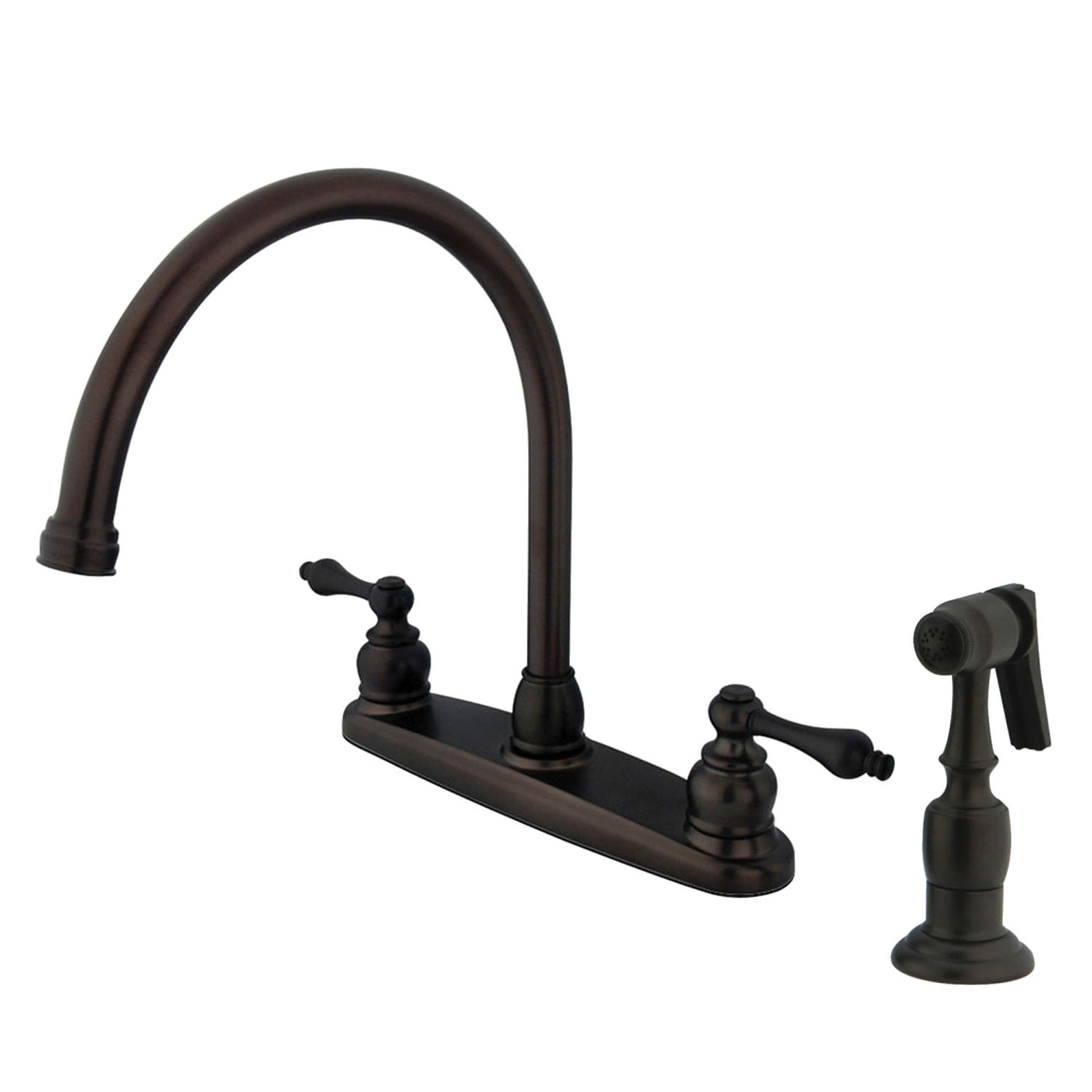 Elements of Design EB725ALBS 8-Inch Centerset Kitchen Faucet, Oil Rubbed Bronze
