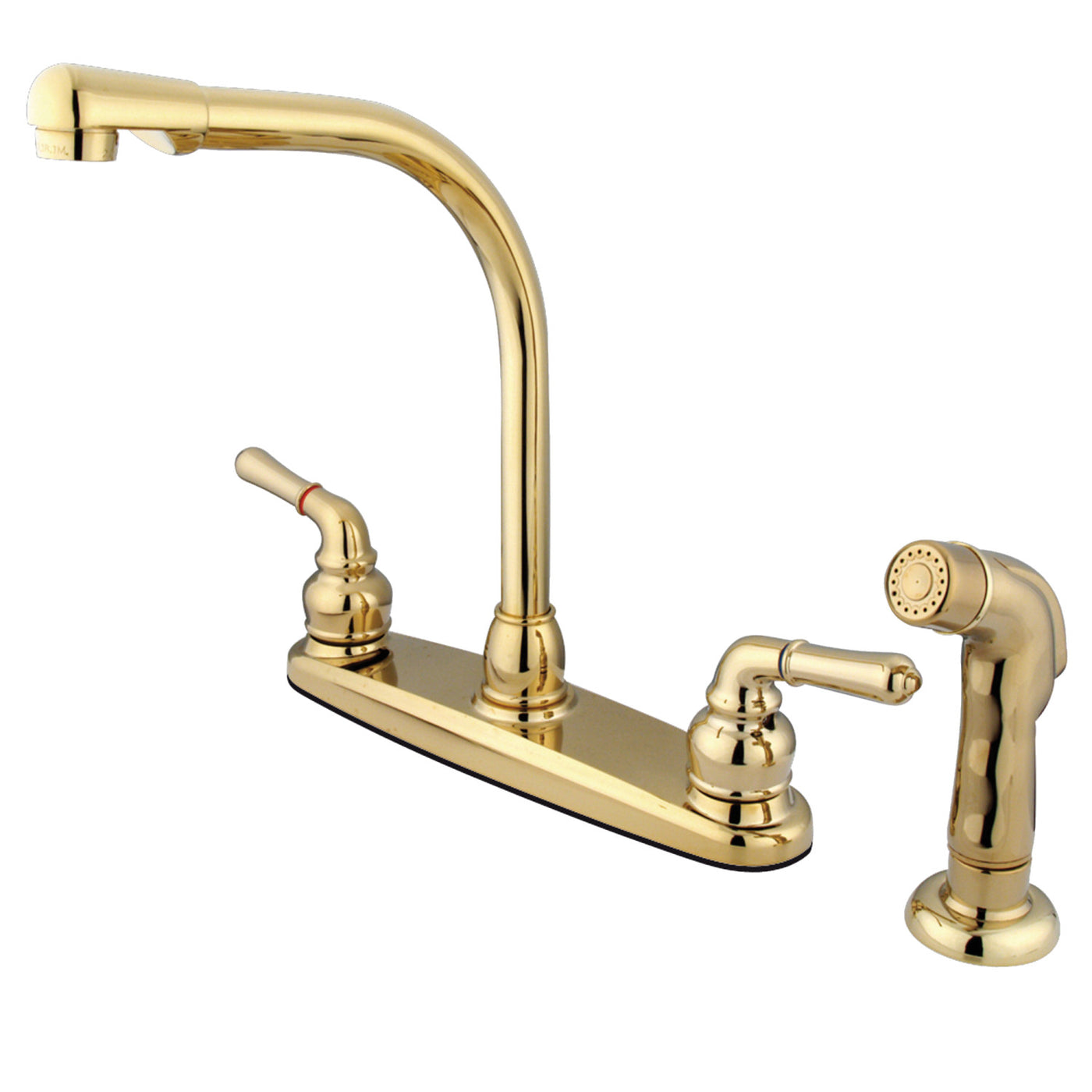 Elements of Design EB752SP Centerset Kitchen Faucet, Polished Brass