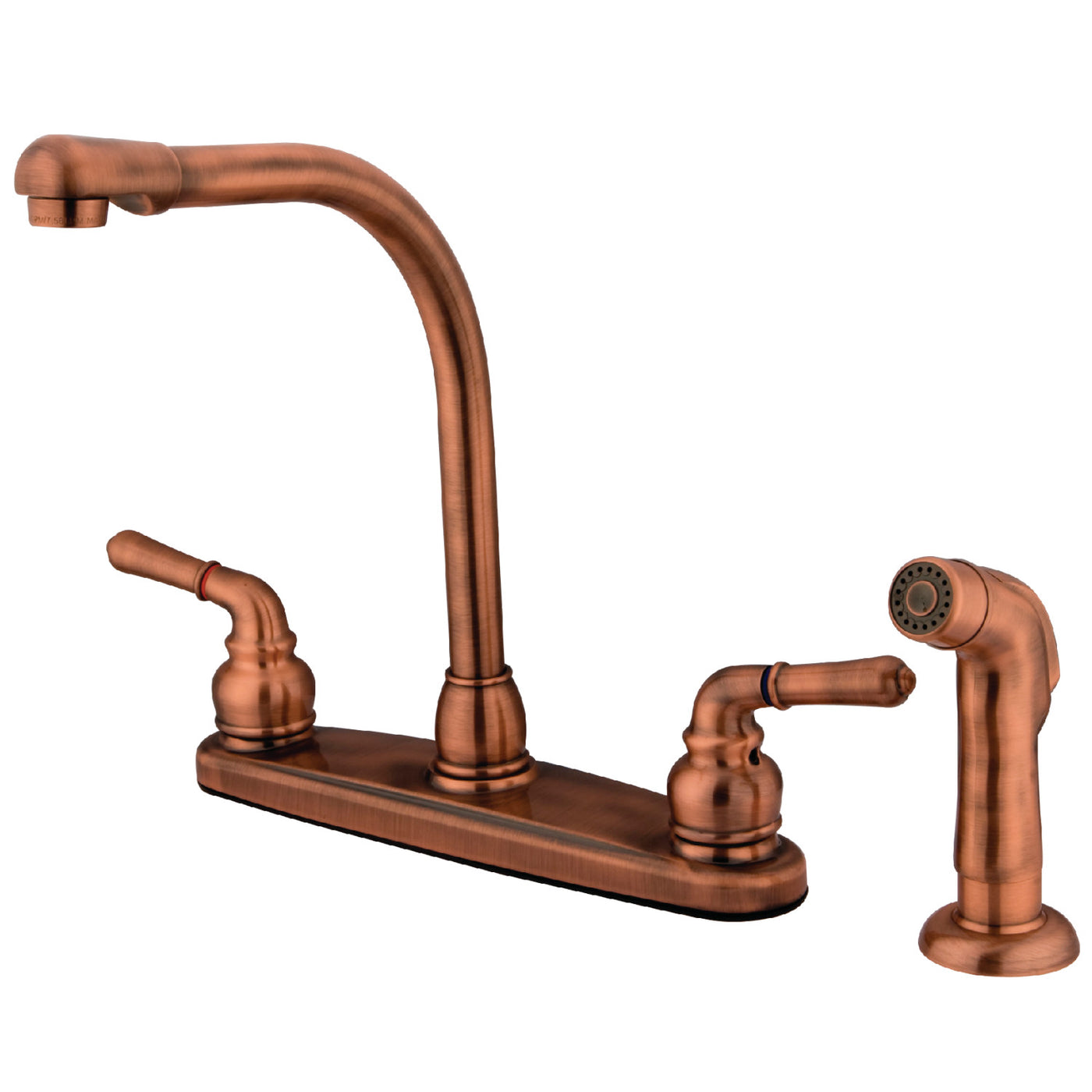 Elements of Design EB756SP Centerset Kitchen Faucet, Antique Copper