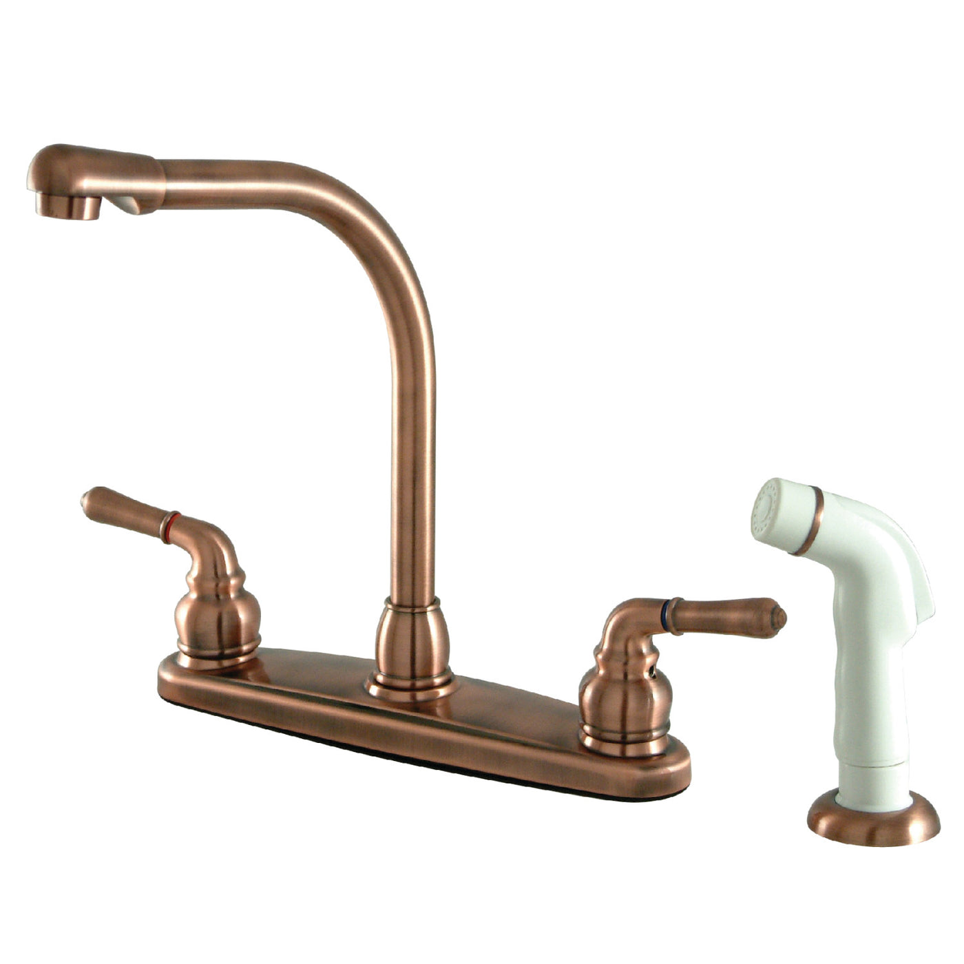Elements of Design EB756 8-Inch Centerset Kitchen Faucet, Antique Copper