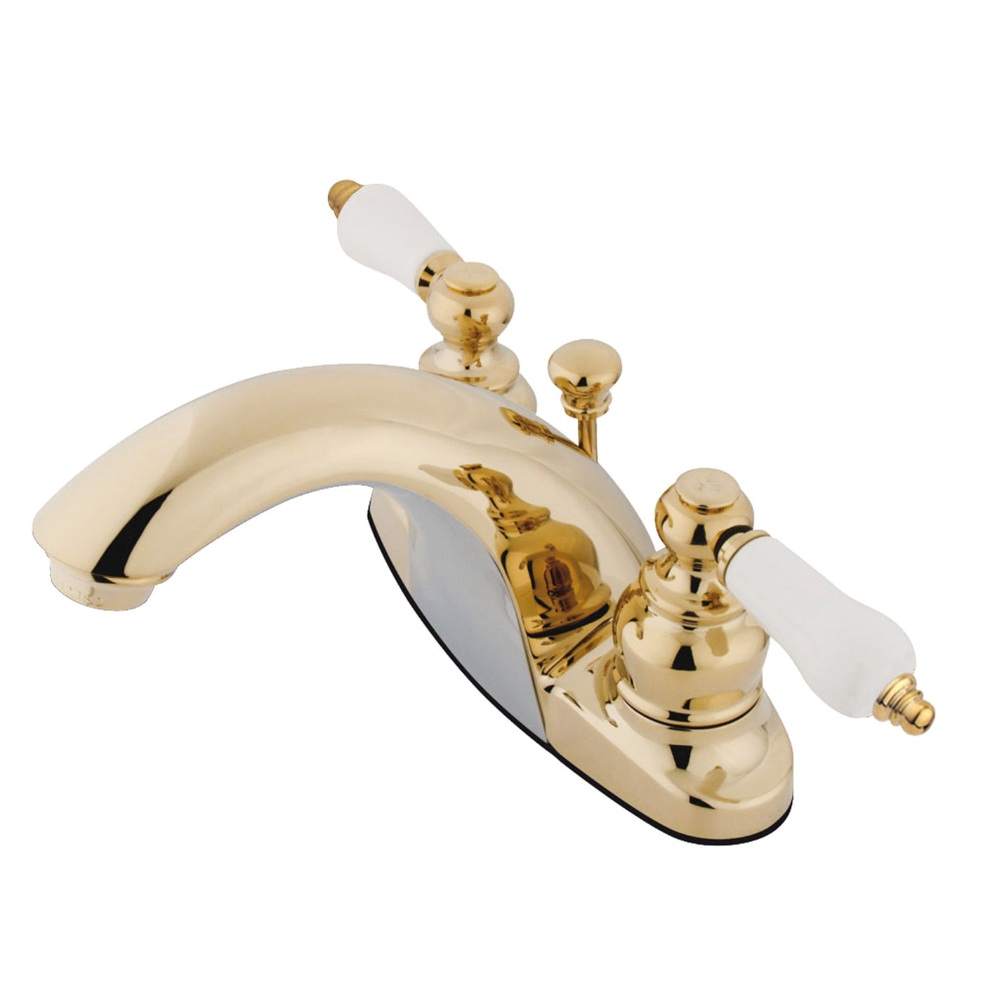 Elements of Design EB7642PL 4-Inch Centerset Bathroom Faucet, Polished Brass