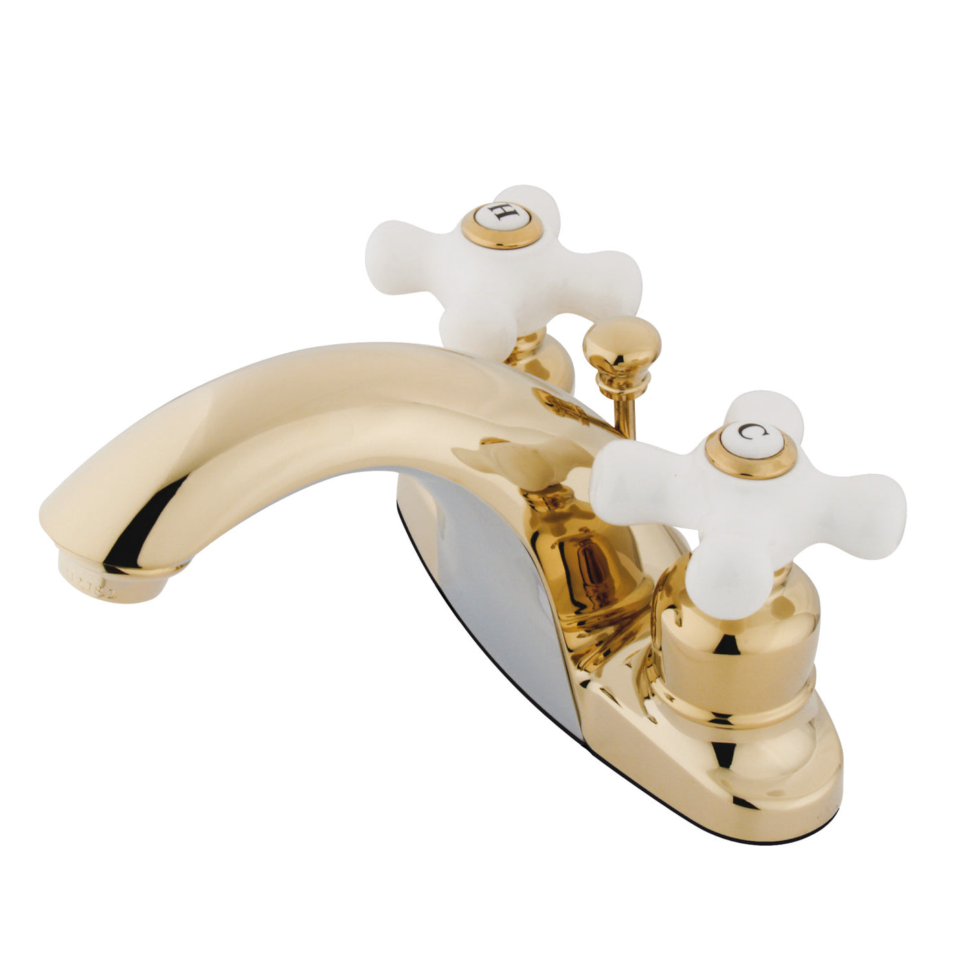 Elements of Design EB7642PX 4-Inch Centerset Bathroom Faucet, Polished Brass