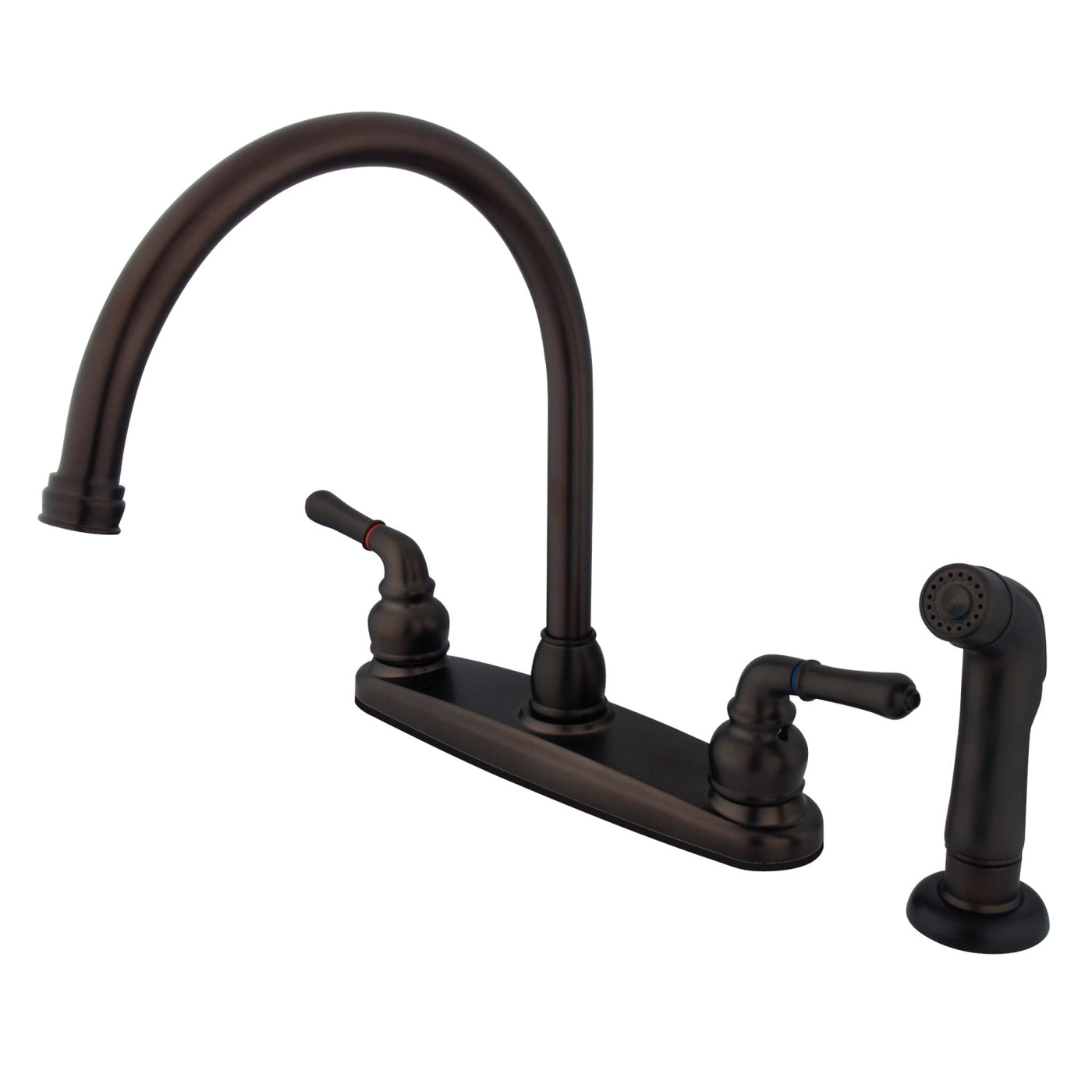 Elements of Design EB795SP 8-Inch Centerset Kitchen Faucet, Oil Rubbed Bronze