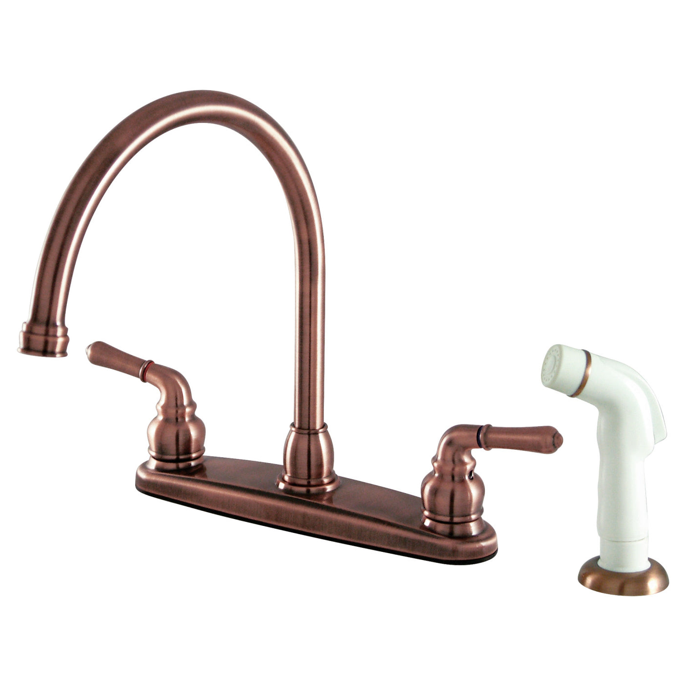 Elements of Design EB796 8-Inch Centerset Kitchen Faucet, Antique Copper