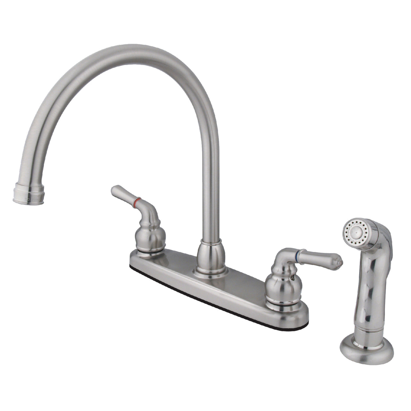 Elements of Design EB798SP 8-Inch Centerset Kitchen Faucet, Brushed Nickel