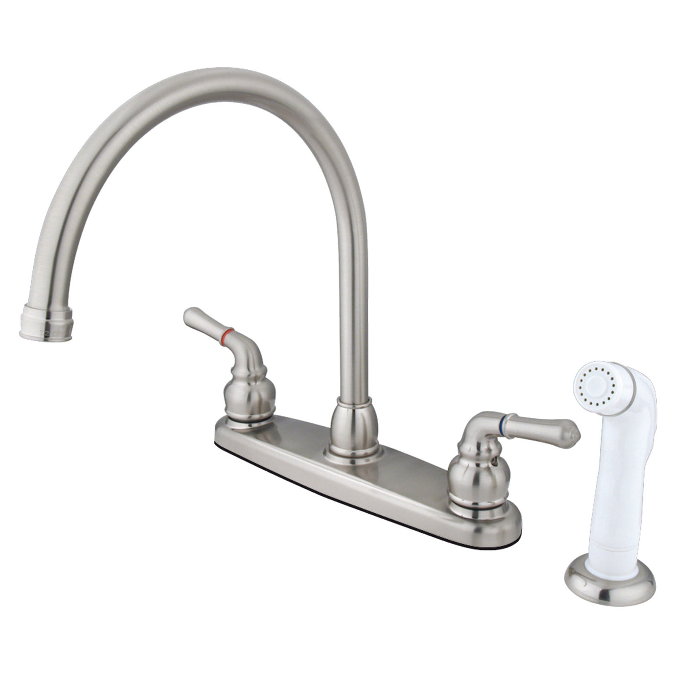 Elements of Design EB798 8-Inch Centerset Kitchen Faucet, Brushed Nickel